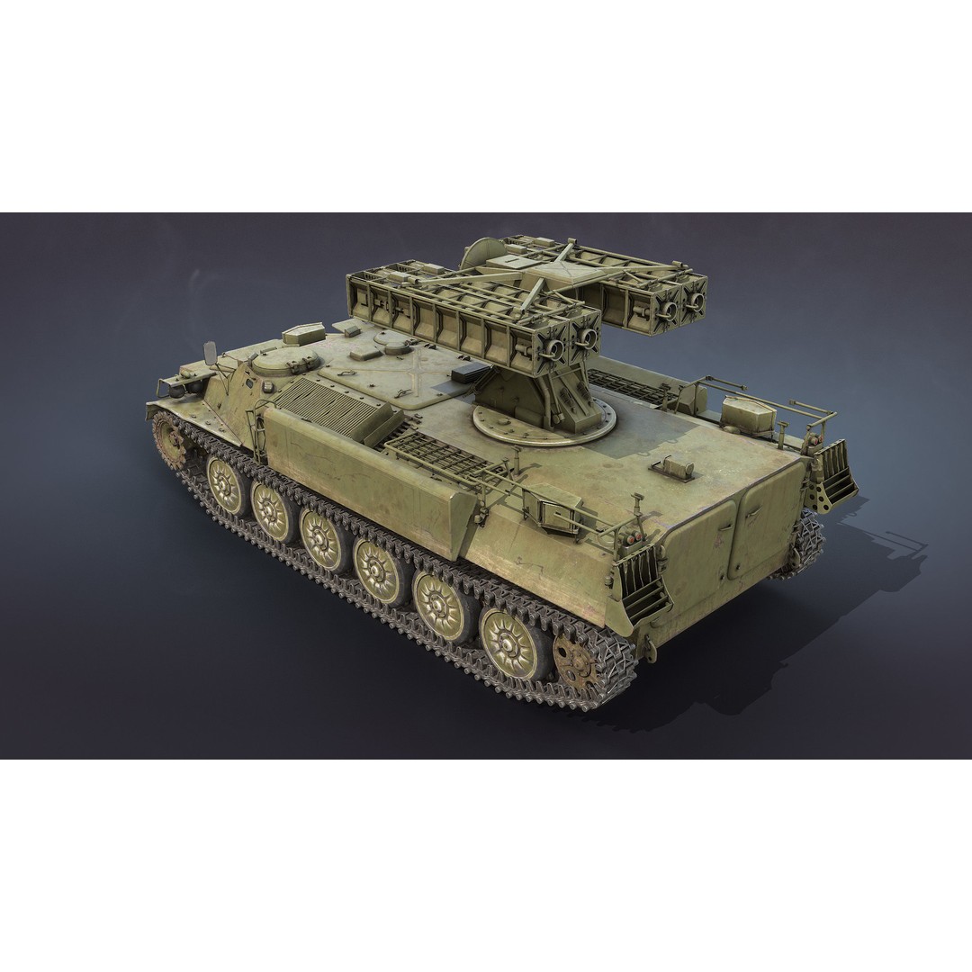 9K35 Strela-10 3D Model – Low Poly Game Ready Missile System, FBX - View 5