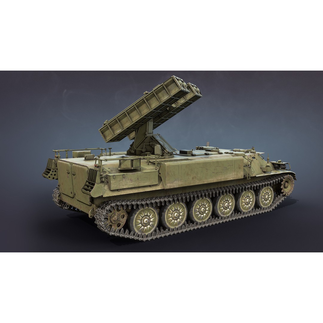 9K35 Strela-10 3D Model – Low Poly Game Ready Missile System, FBX - View 6