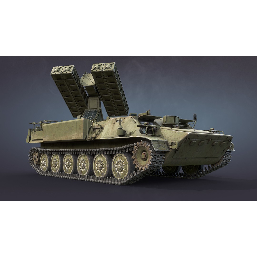 9K35 Strela-10 3D Model – Low Poly Game Ready Missile System, FBX - View 7