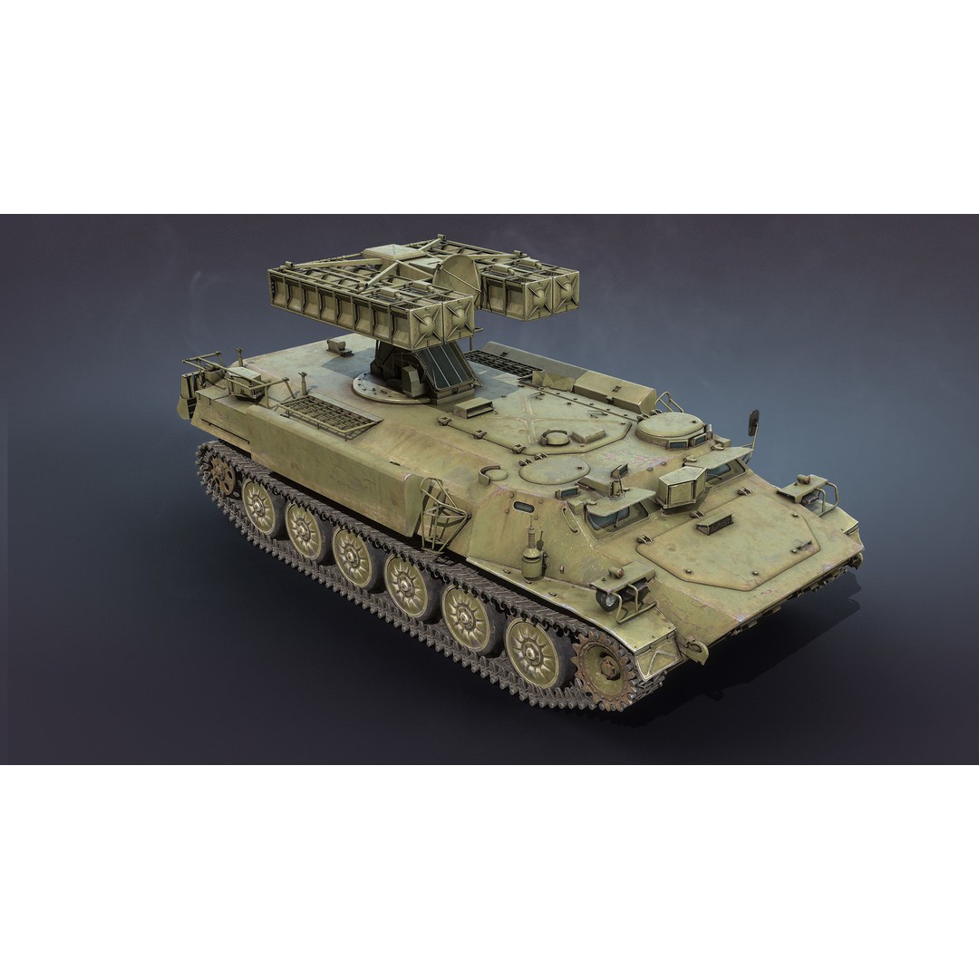 9K35 Strela-10 3D Model – Low Poly Game Ready Missile System, FBX - View 8