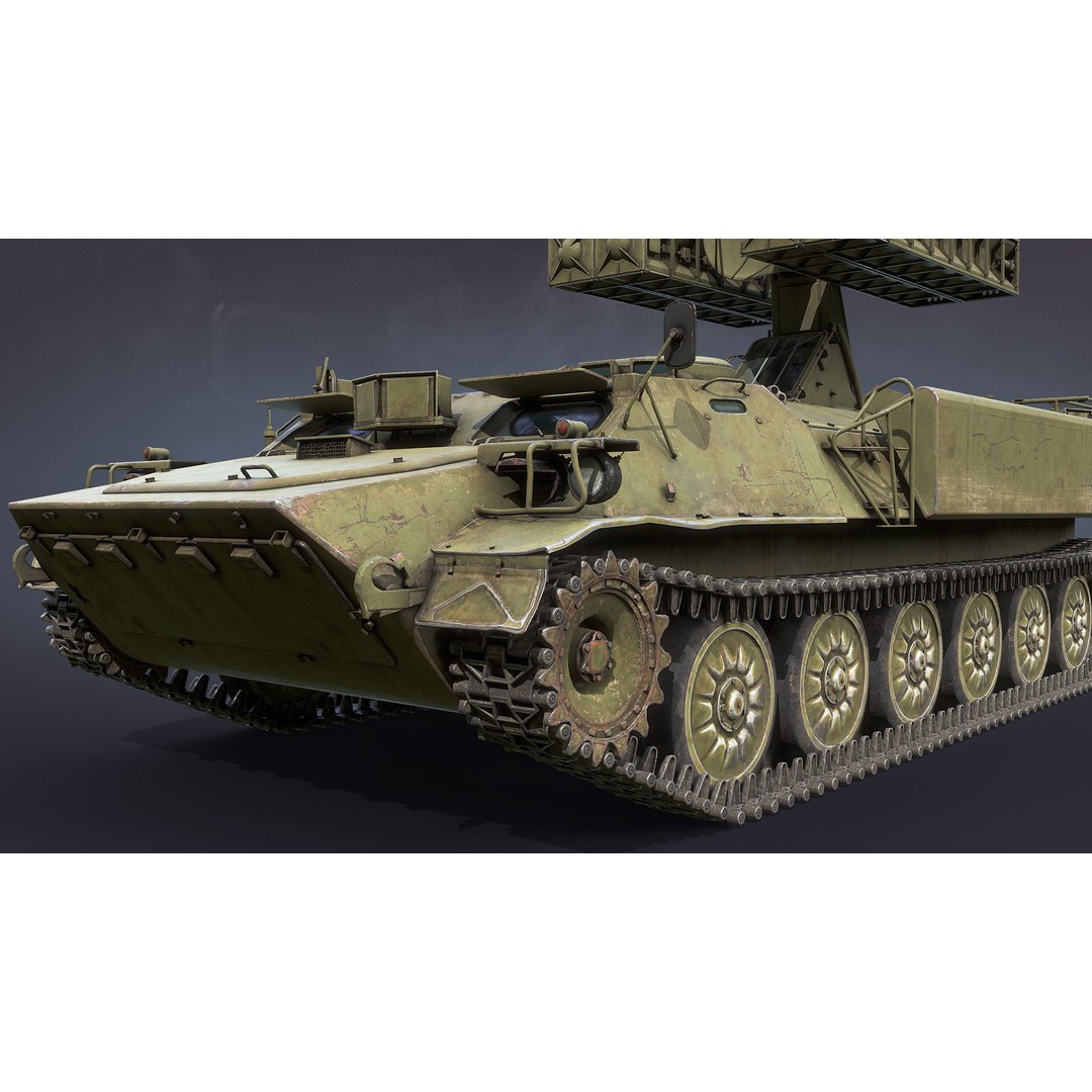 9K35 Strela-10 3D Model – Low Poly Game Ready Missile System, FBX - View 9