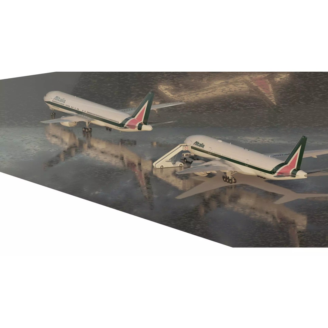 Boeing 777-200 3D Model – Detailed Aircraft with Interior, FBX - View 18