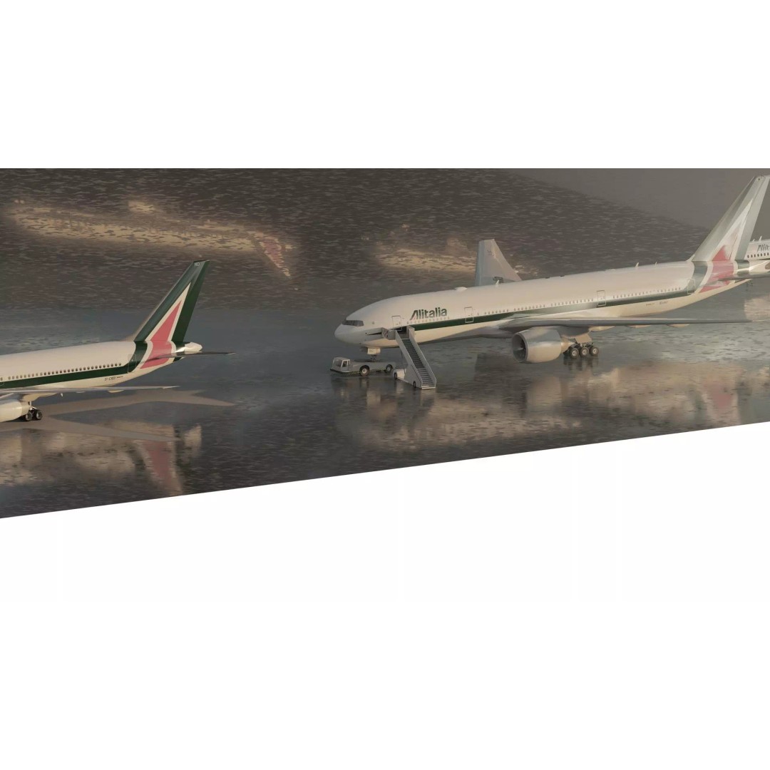 Boeing 777-200 3D Model – Detailed Aircraft with Interior, FBX - View 2