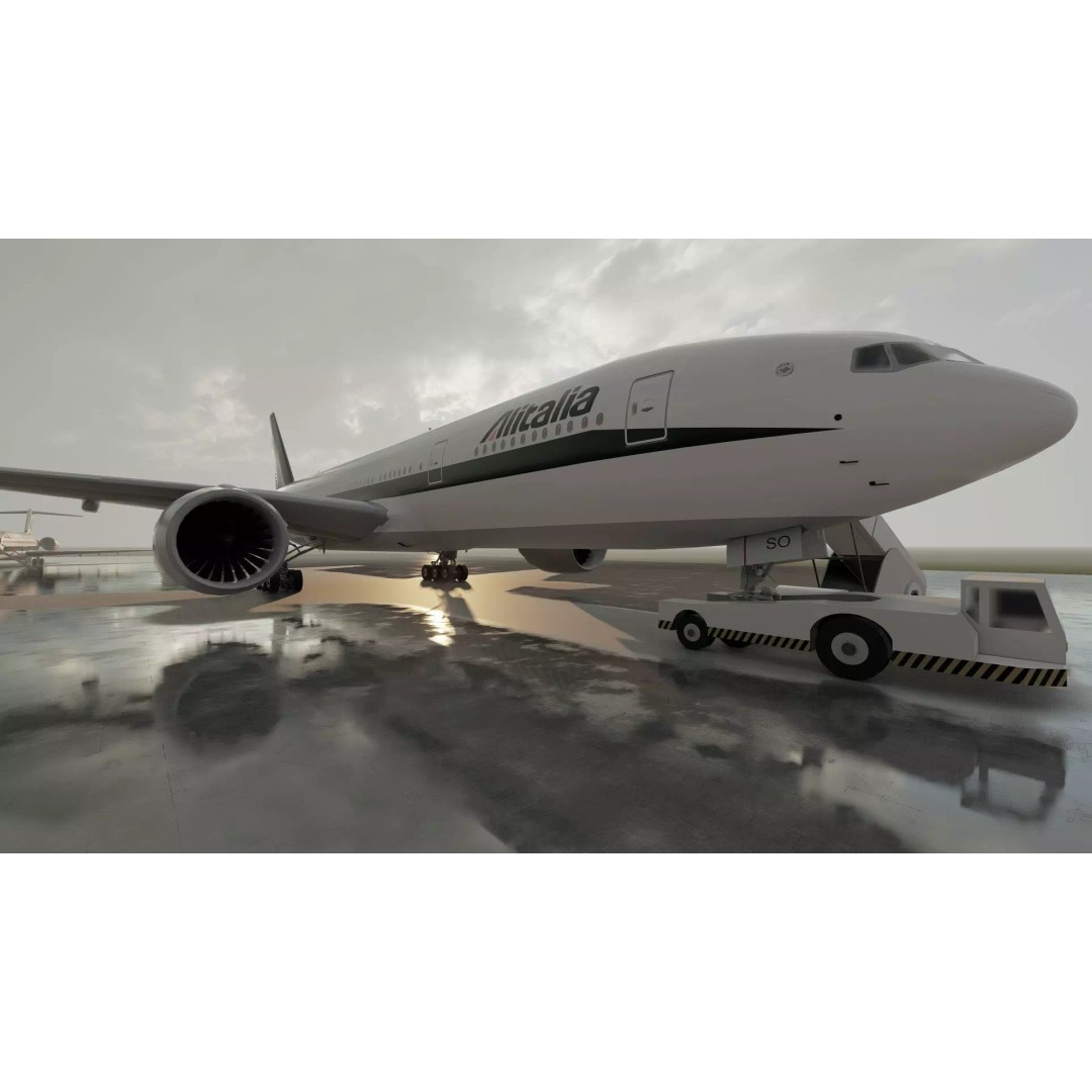 Boeing 777-200 3D Model – Detailed Aircraft with Interior, FBX - View 20