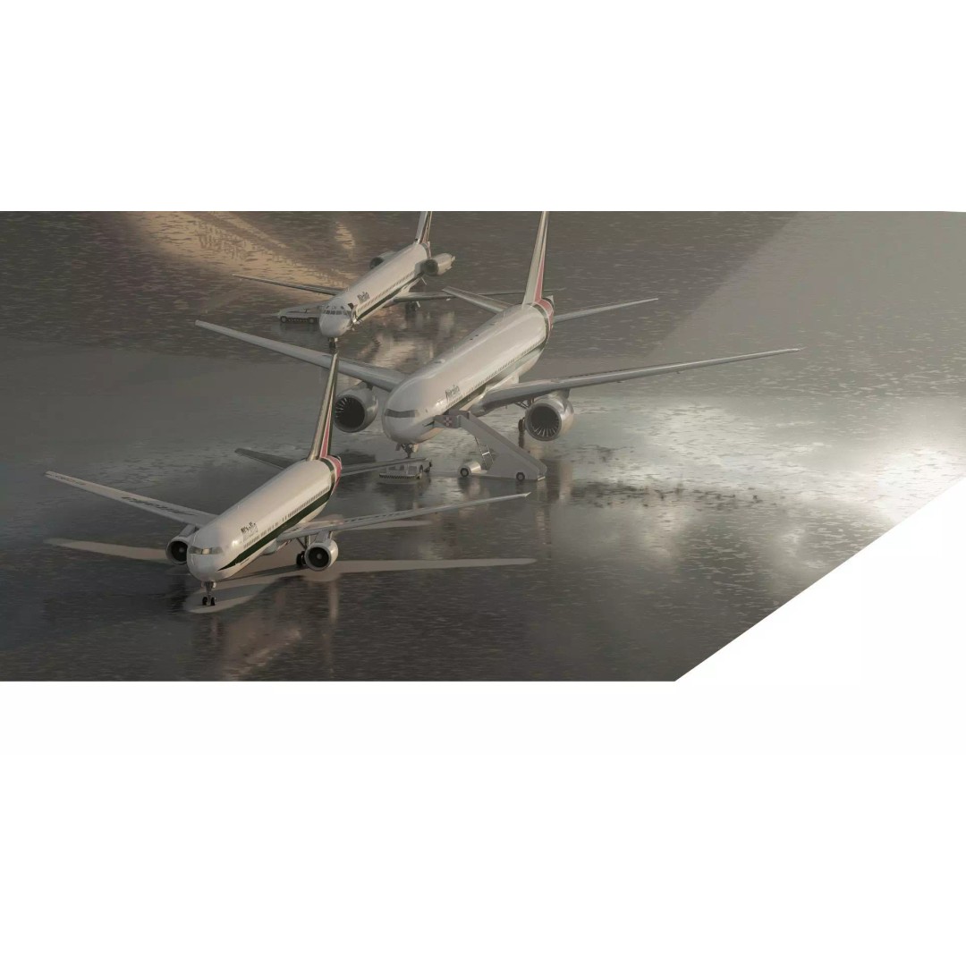 Boeing 777-200 3D Model – Detailed Aircraft with Interior, FBX - View 3
