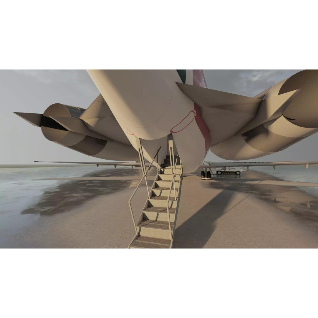 Boeing 777-200 3D Model – Detailed Aircraft with Interior, FBX - View 37
