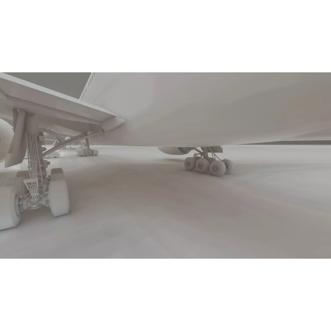 Boeing 777-200 3D Model – Detailed Aircraft with Interior, FBX - View 45