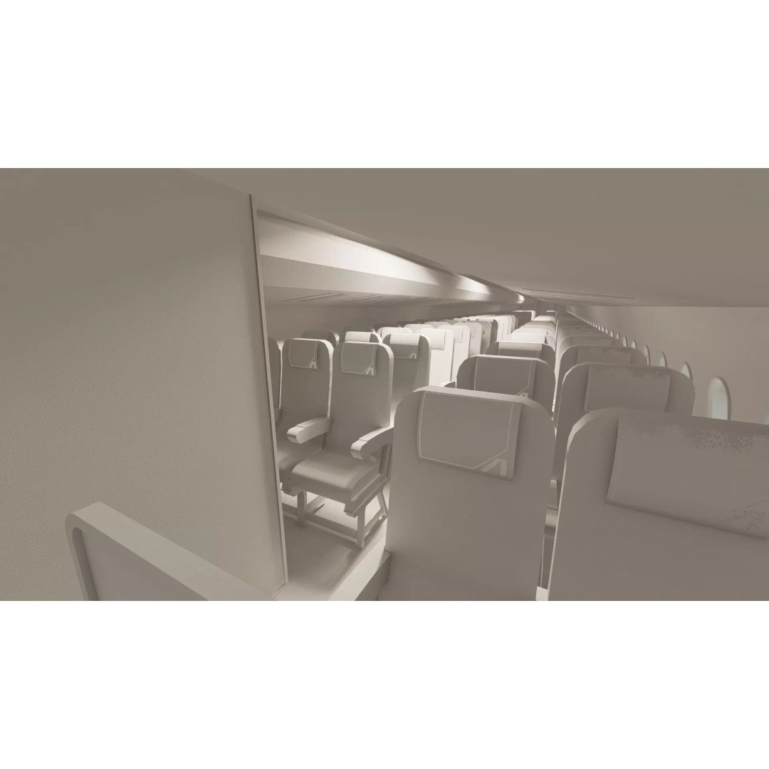 Boeing 777-200 3D Model – Detailed Aircraft with Interior, FBX - View 48