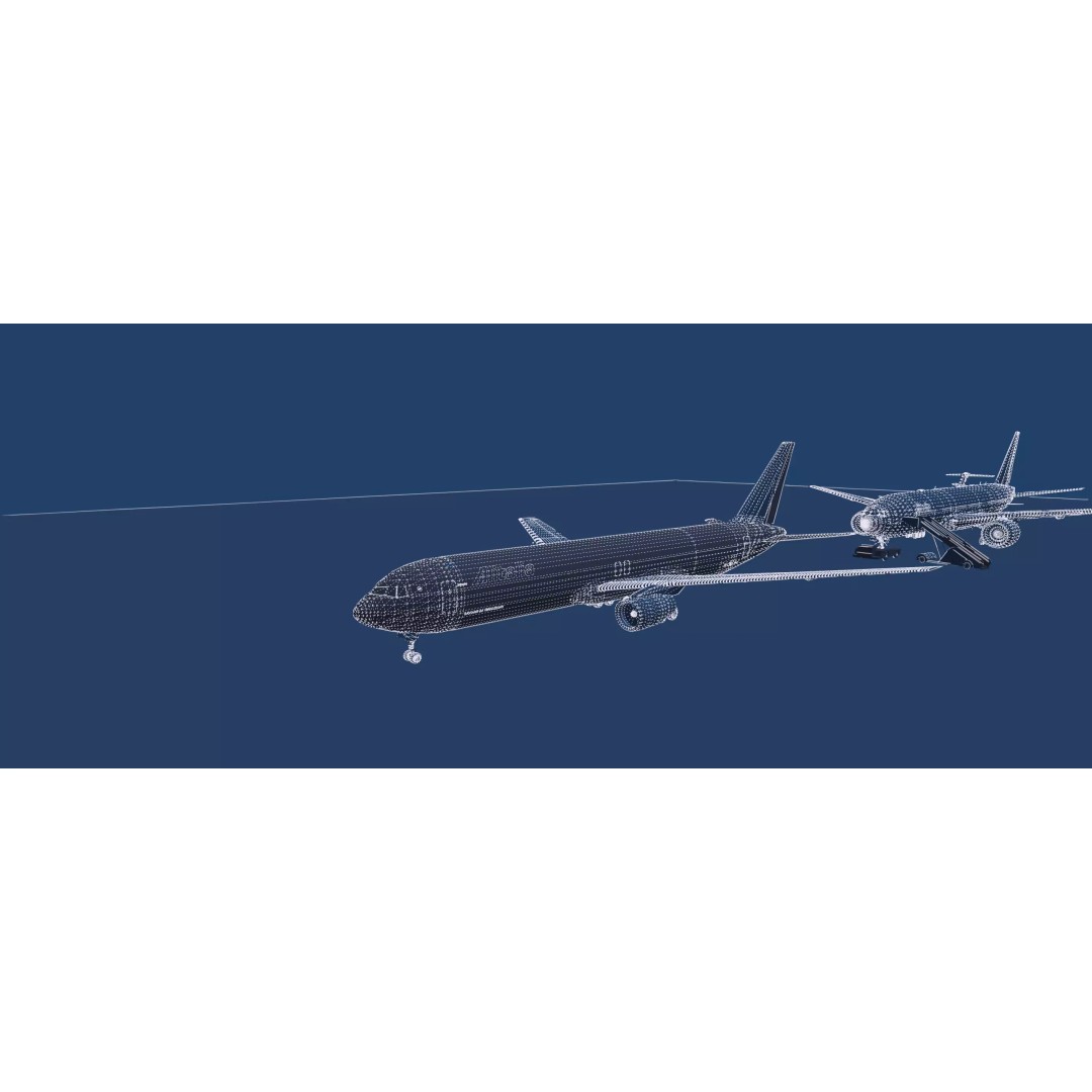 Boeing 777-200 3D Model – Detailed Aircraft with Interior, FBX - View 50
