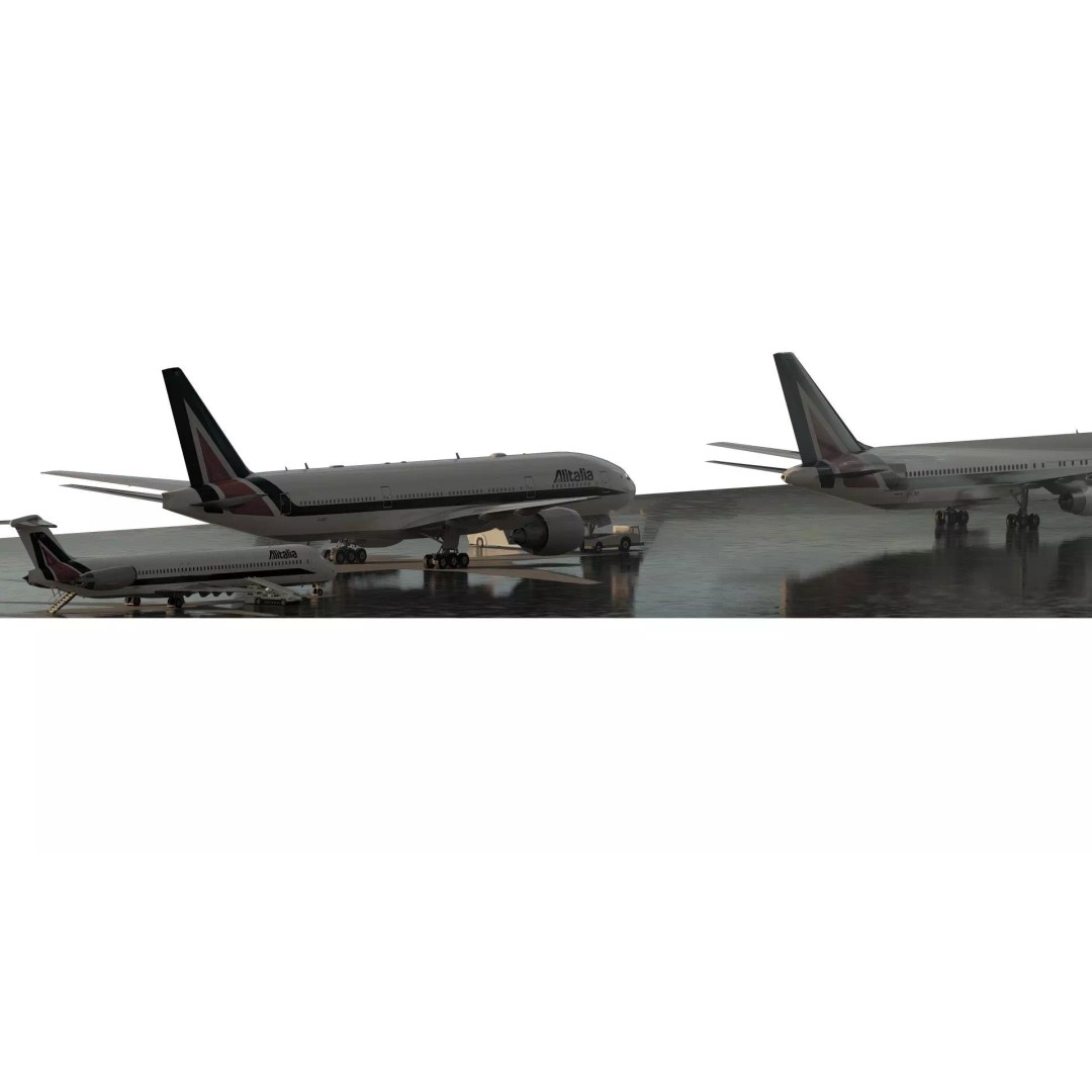 Boeing 777-200 3D Model – Detailed Aircraft with Interior, FBX - View 6