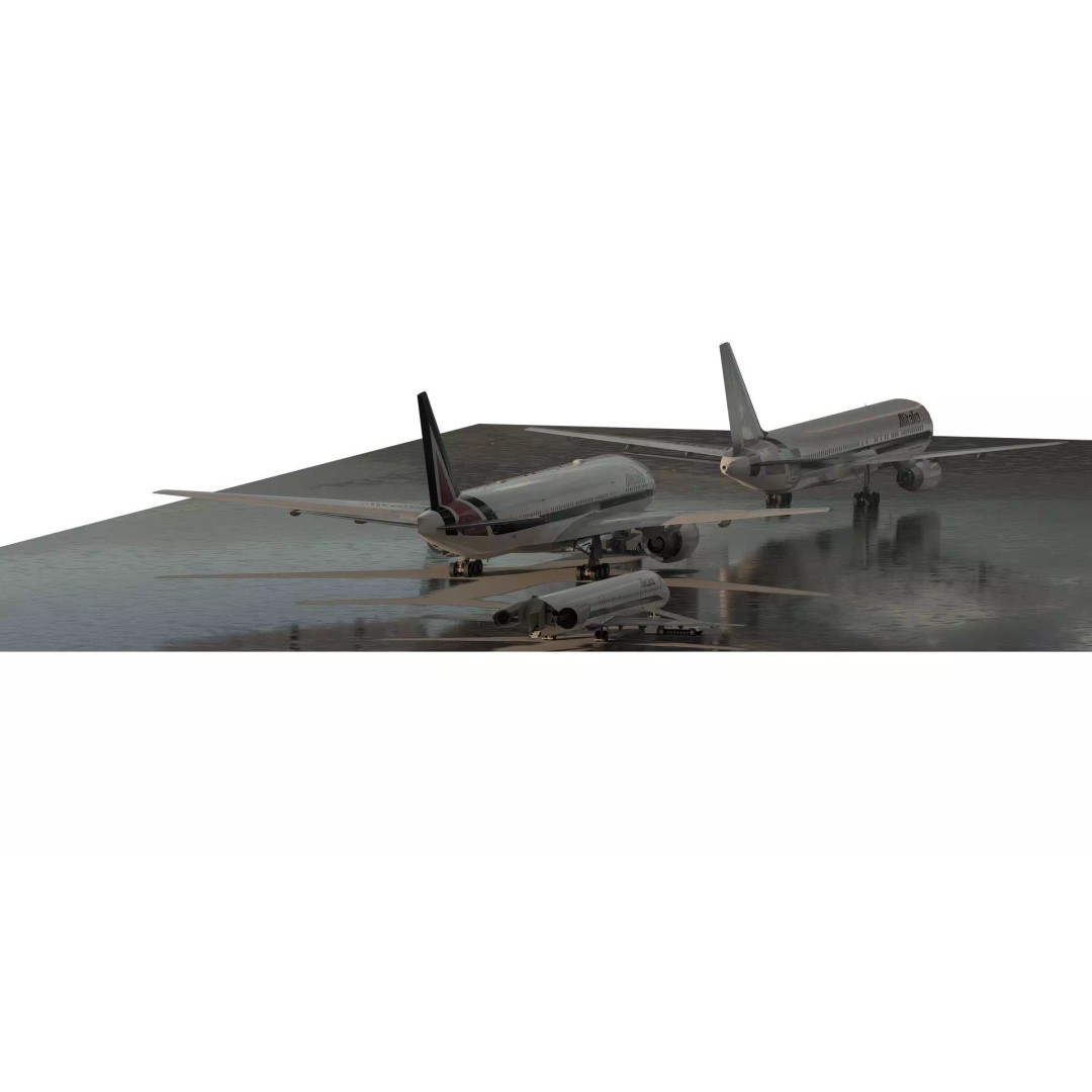 Boeing 777-200 3D Model – Detailed Aircraft with Interior, FBX - View 7