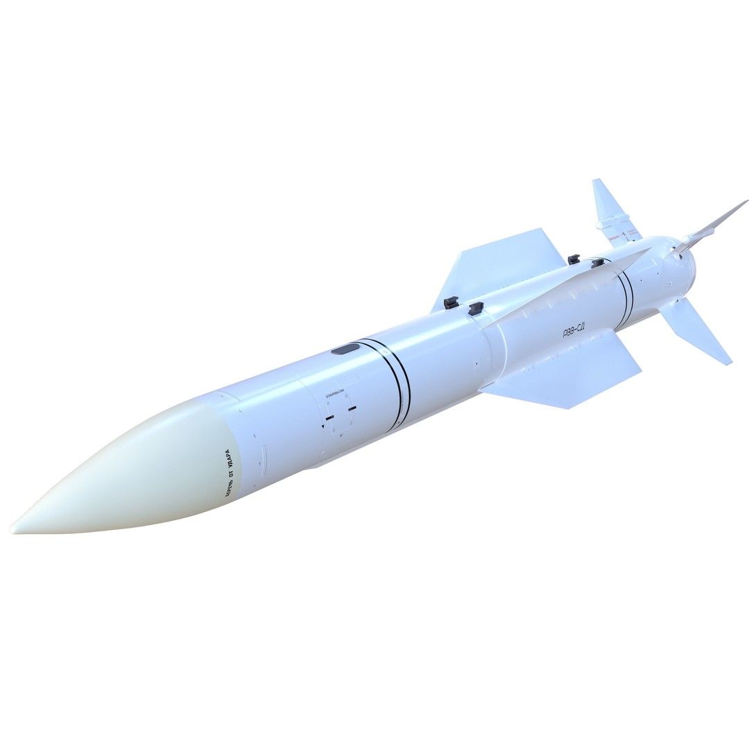 RVV-BD Aircraft Guided Air-to-Air Missile 3D Model – PBR Game Asset, FBX - View 13