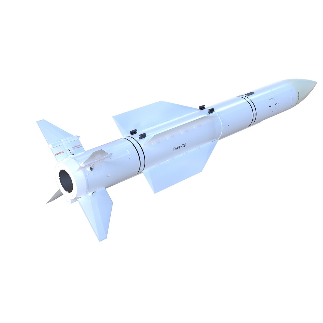 RVV-BD Aircraft Guided Air-to-Air Missile 3D Model – PBR Game Asset, FBX - View 15