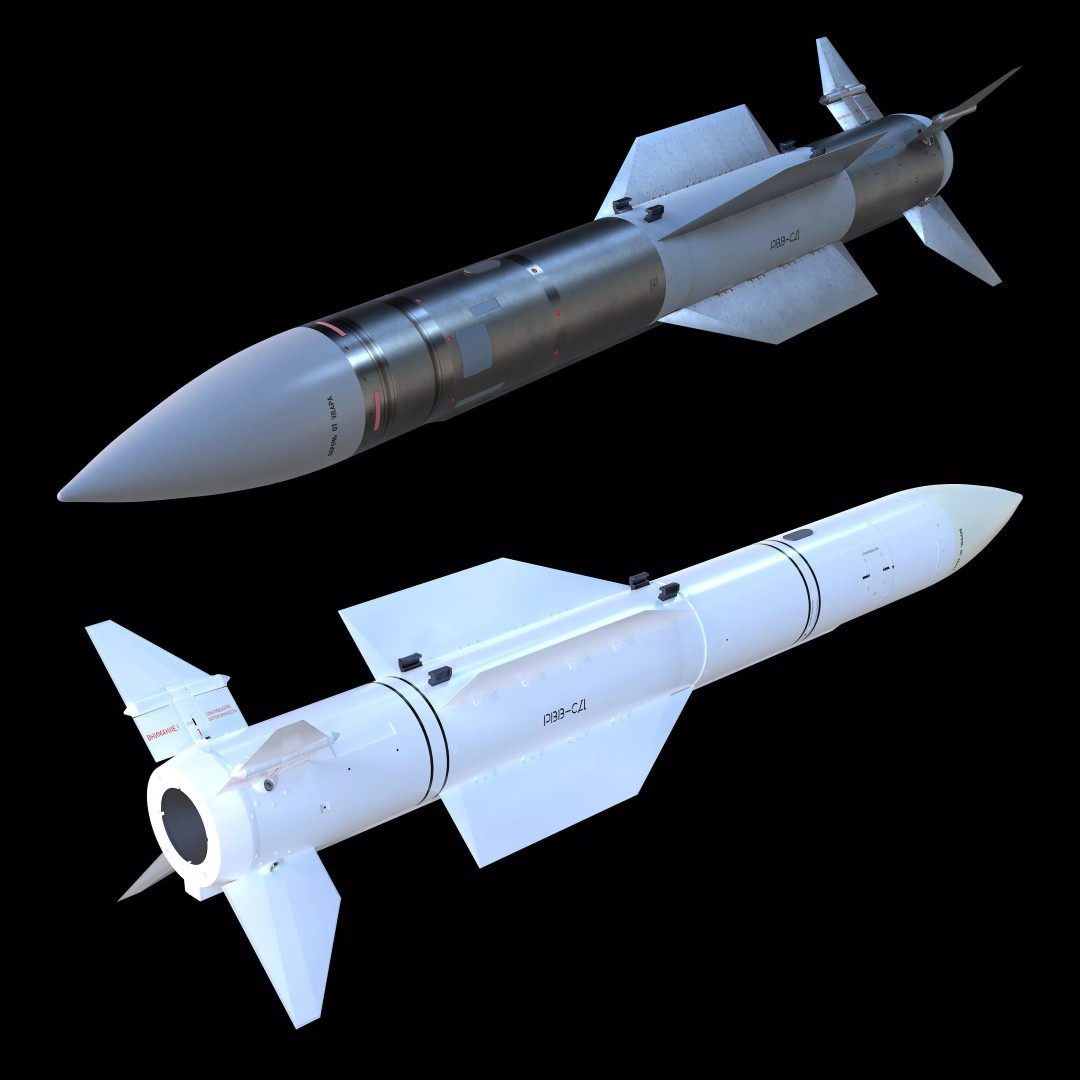 RVV-BD Aircraft Guided Air-to-Air Missile 3D Model – PBR Game Asset, FBX - View 2