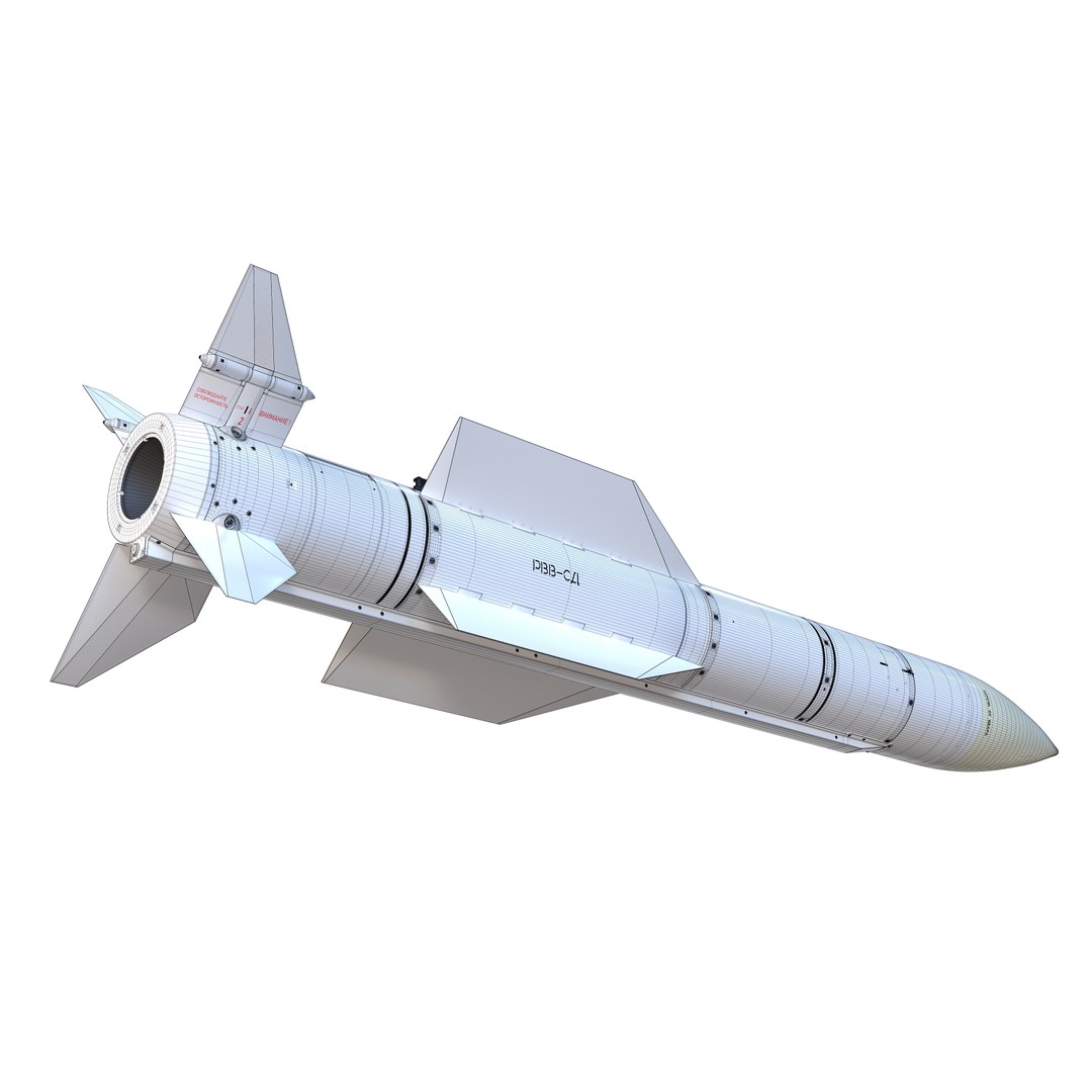 RVV-BD Aircraft Guided Air-to-Air Missile 3D Model – PBR Game Asset, FBX - View 22