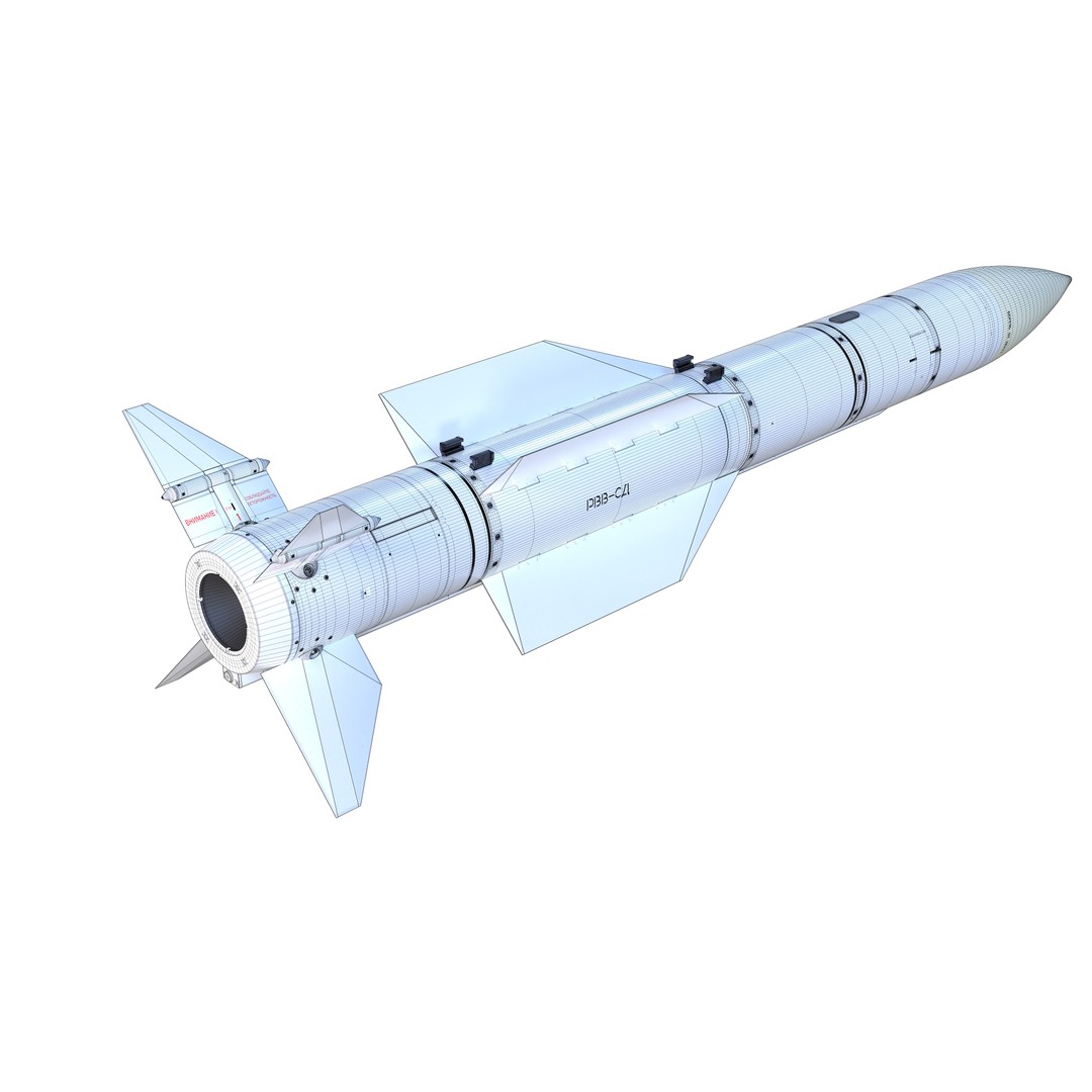 RVV-BD Aircraft Guided Air-to-Air Missile 3D Model – PBR Game Asset, FBX - View 23