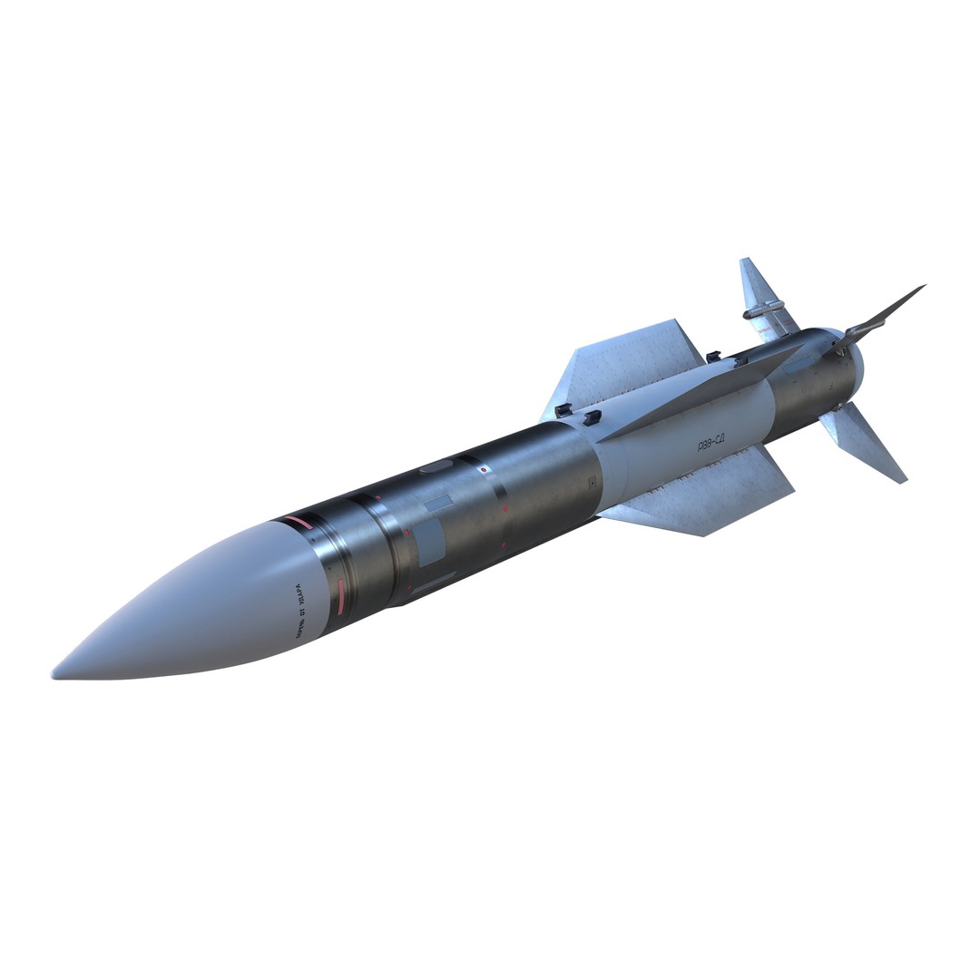 RVV-BD Aircraft Guided Air-to-Air Missile 3D Model – PBR Game Asset, FBX - View 3