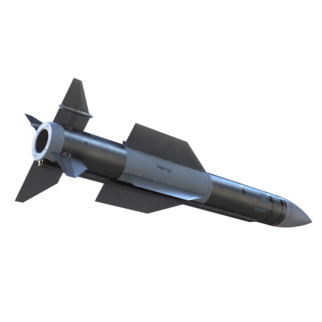 RVV-BD Aircraft Guided Air-to-Air Missile 3D Model – PBR Game Asset, FBX - View 4