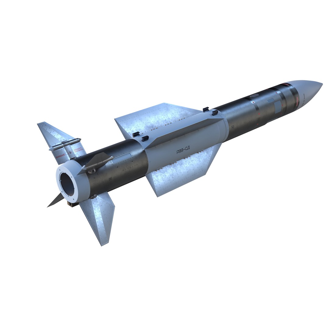 RVV-BD Aircraft Guided Air-to-Air Missile 3D Model – PBR Game Asset, FBX - View 5