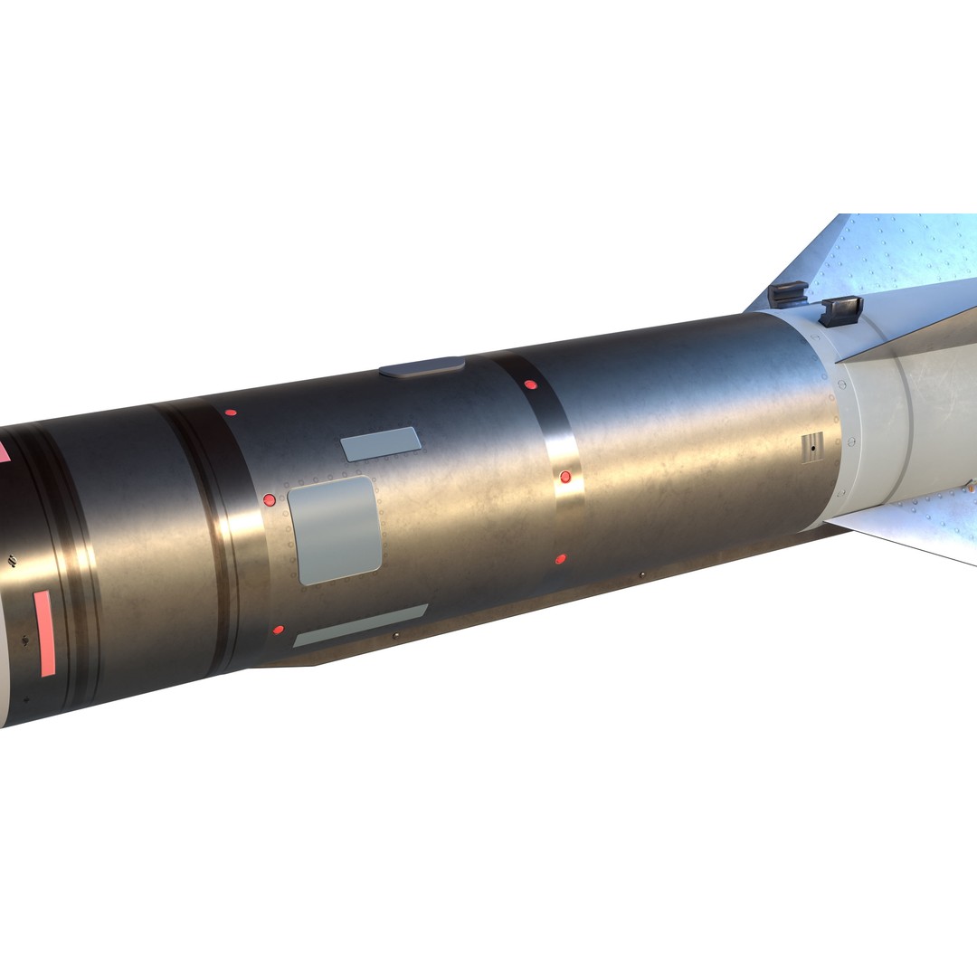 RVV-BD Aircraft Guided Air-to-Air Missile 3D Model – PBR Game Asset, FBX - View 8