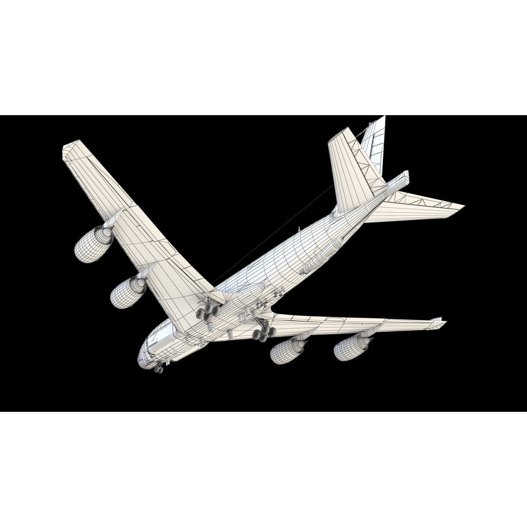 Boeing RC-135 U Combat Sent 3D Model – PBR Military Aircraft, FBX