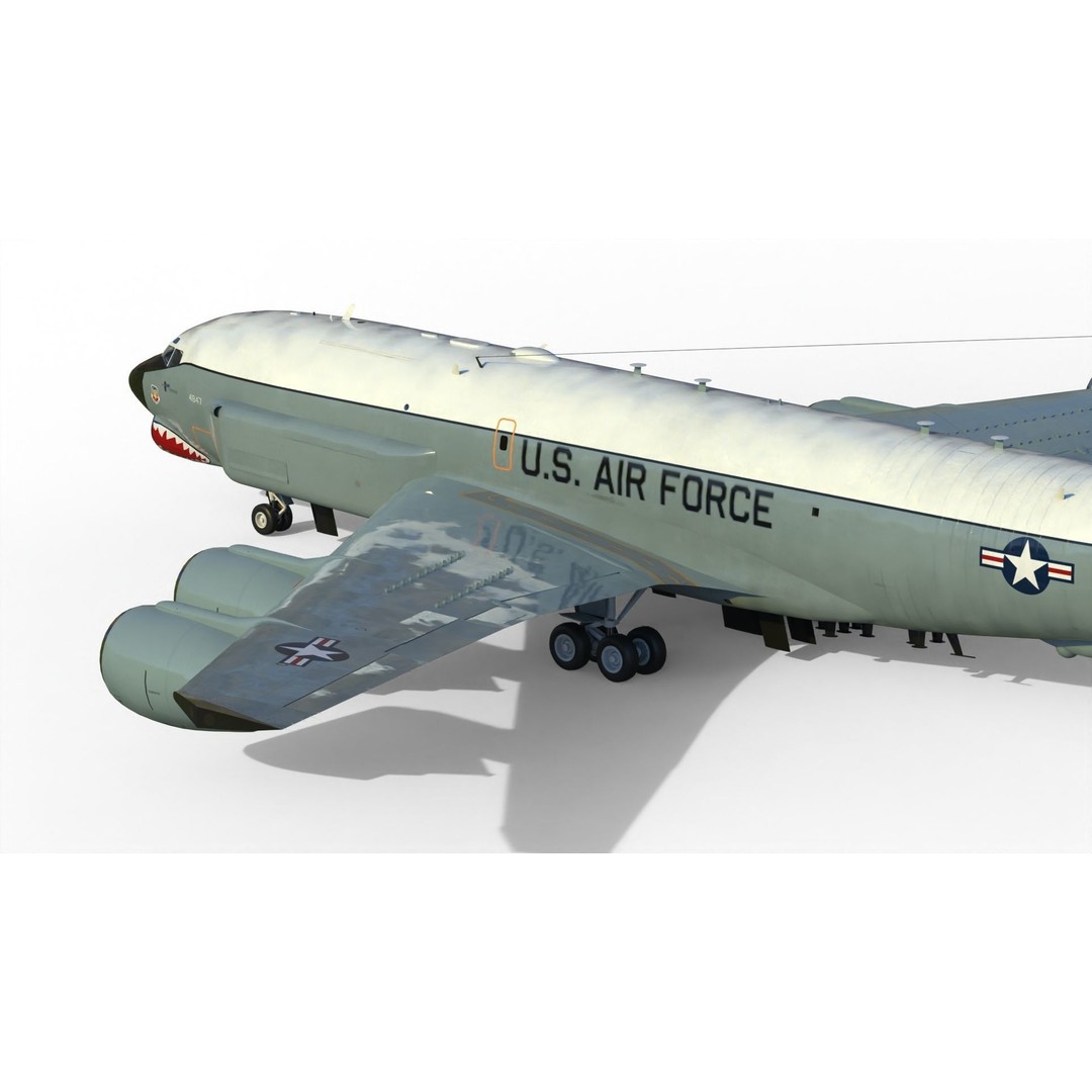 Boeing RC-135 U Combat Sent 3D Model – PBR Military Aircraft, FBX - View 10