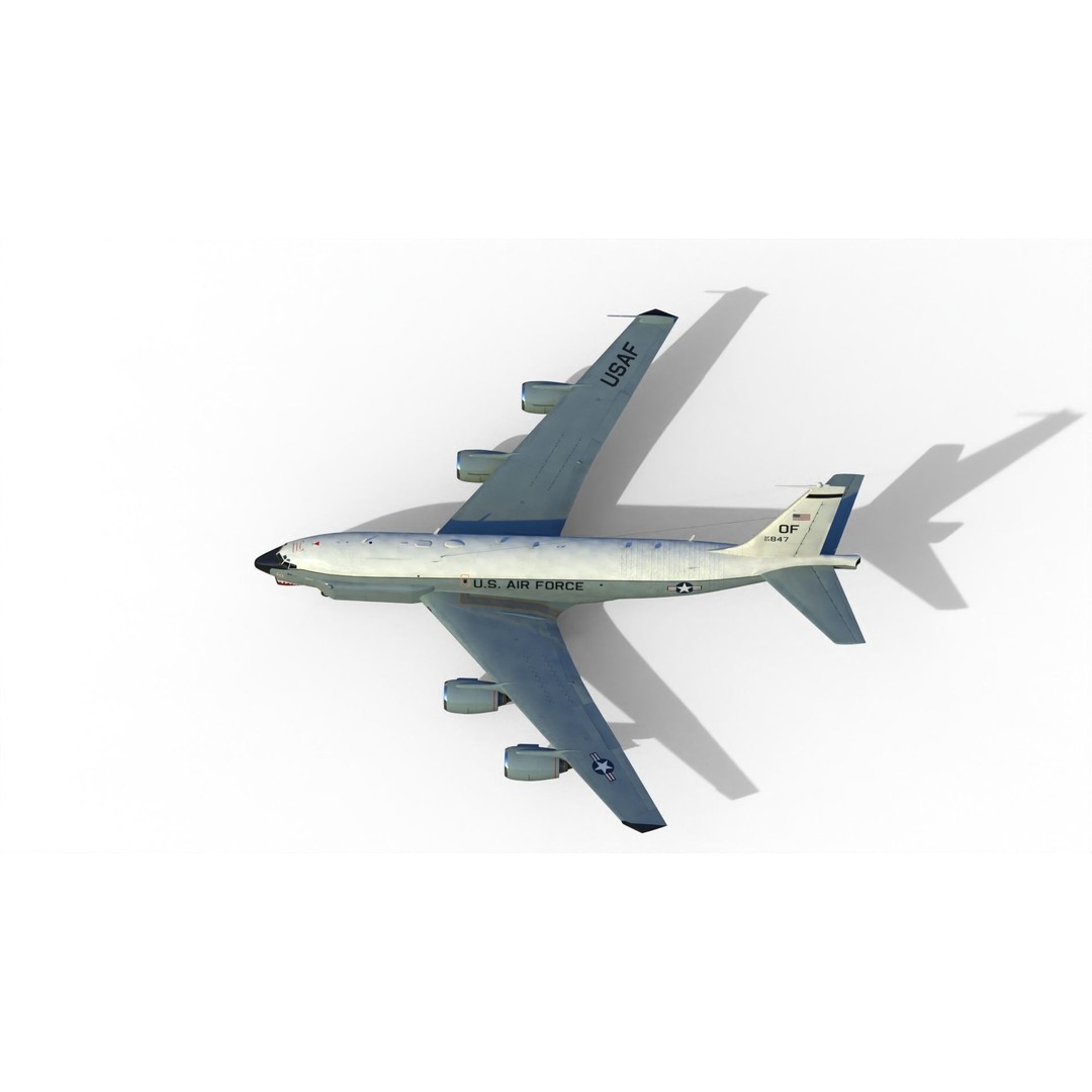 Boeing RC-135 U Combat Sent 3D Model – PBR Military Aircraft, FBX - View 12