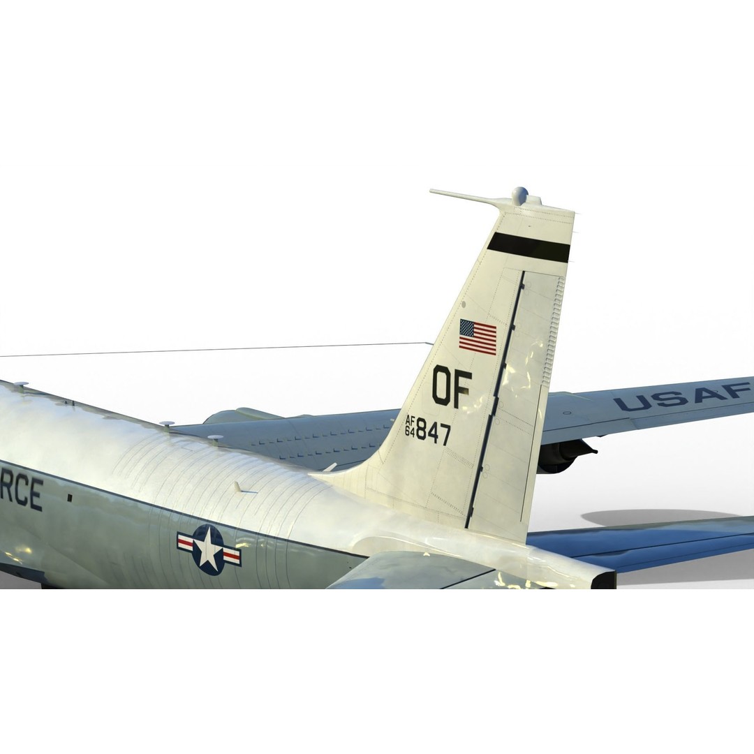 Boeing RC-135 U Combat Sent 3D Model – PBR Military Aircraft, FBX - View 13