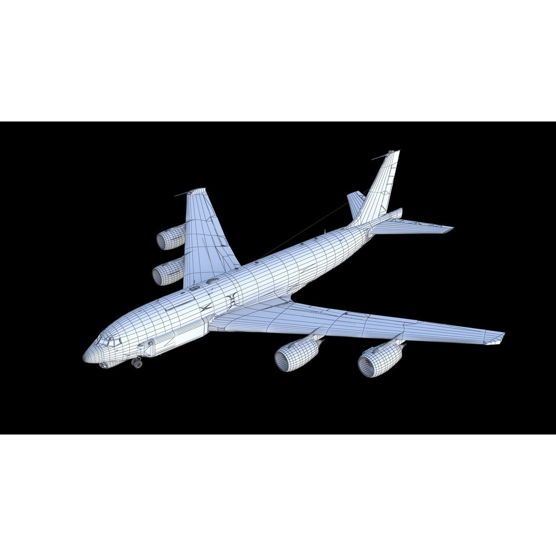 Boeing RC-135 U Combat Sent 3D Model – PBR Military Aircraft, FBX - View 18