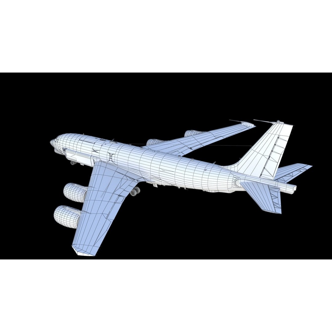 Boeing RC-135 U Combat Sent 3D Model – PBR Military Aircraft, FBX - View 19