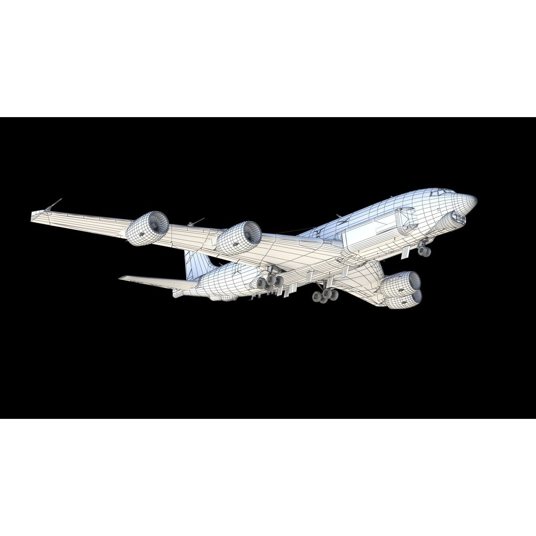 Boeing RC-135 U Combat Sent 3D Model – PBR Military Aircraft, FBX - View 20