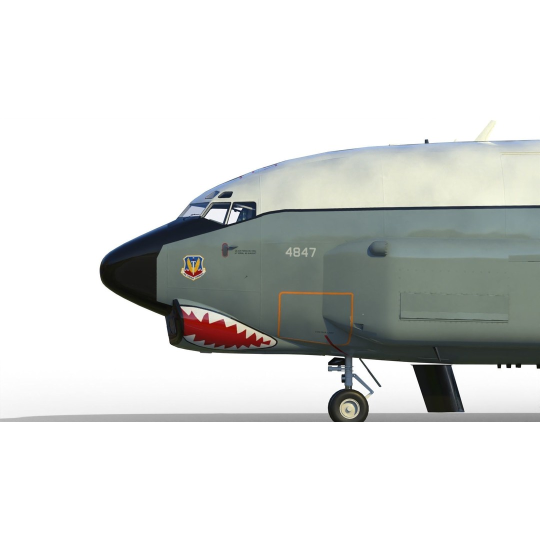 Boeing RC-135 U Combat Sent 3D Model – PBR Military Aircraft, FBX - View 7