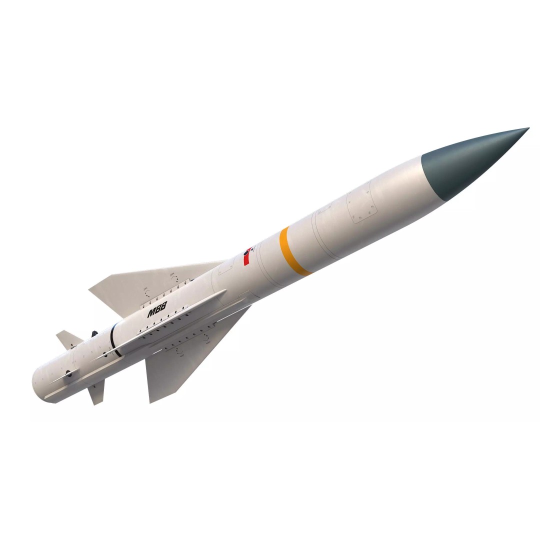 AS 34 Kormoran 3D Model – PBR Missile Asset, FBX, OBJ, Blender - View 12