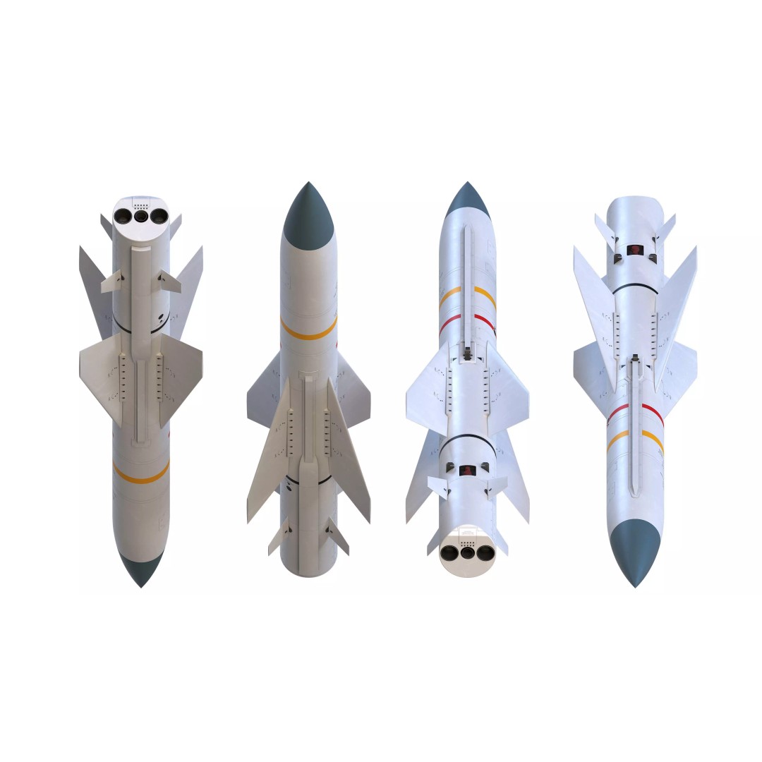 AS 34 Kormoran 3D Model – PBR Missile Asset, FBX, OBJ, Blender - View 13
