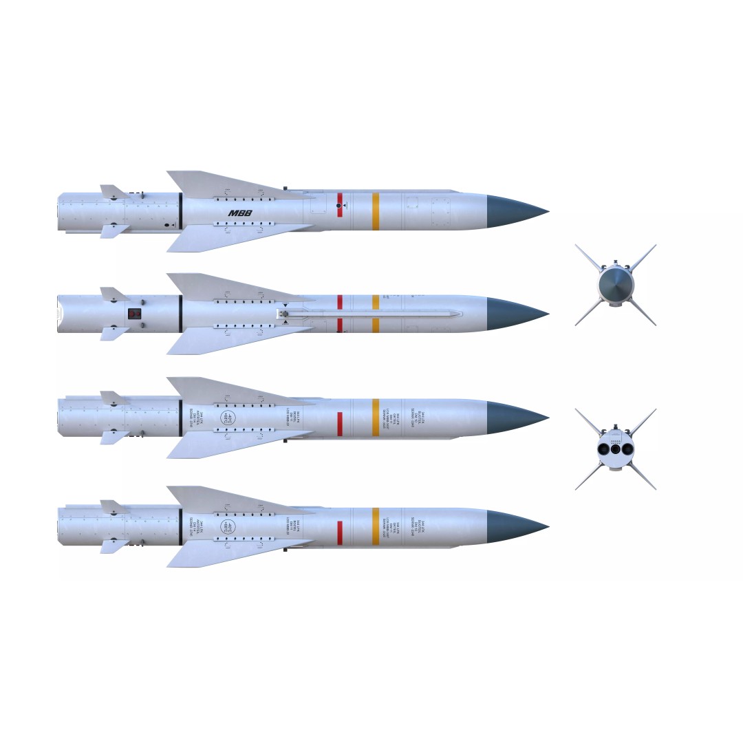 AS 34 Kormoran 3D Model – PBR Missile Asset, FBX, OBJ, Blender - View 14