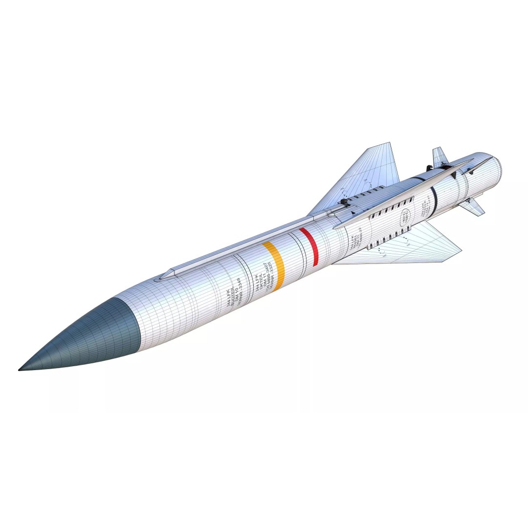 AS 34 Kormoran 3D Model – PBR Missile Asset, FBX, OBJ, Blender - View 18