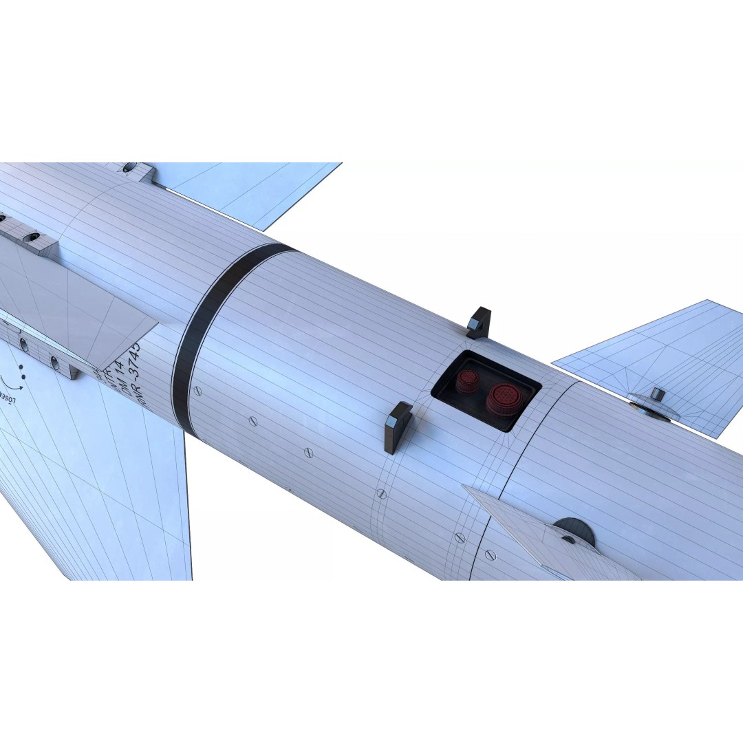 AS 34 Kormoran 3D Model – PBR Missile Asset, FBX, OBJ, Blender - View 20
