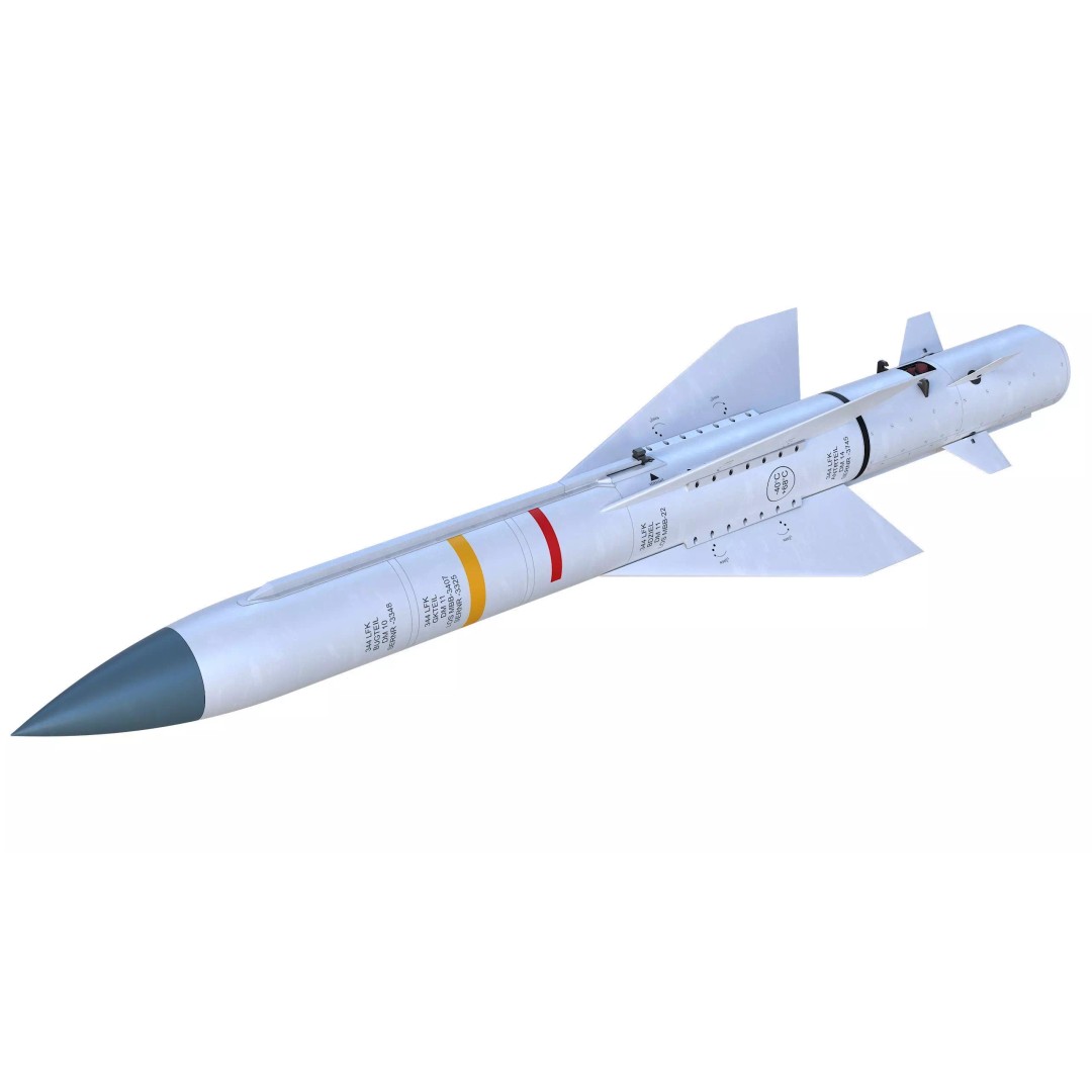 AS 34 Kormoran 3D Model – PBR Missile Asset, FBX, OBJ, Blender - View 3