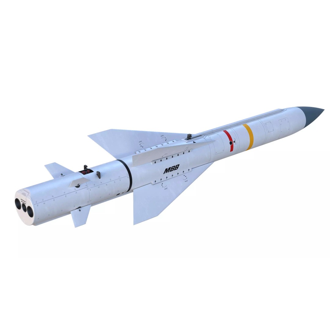 AS 34 Kormoran 3D Model – PBR Missile Asset, FBX, OBJ, Blender - View 4