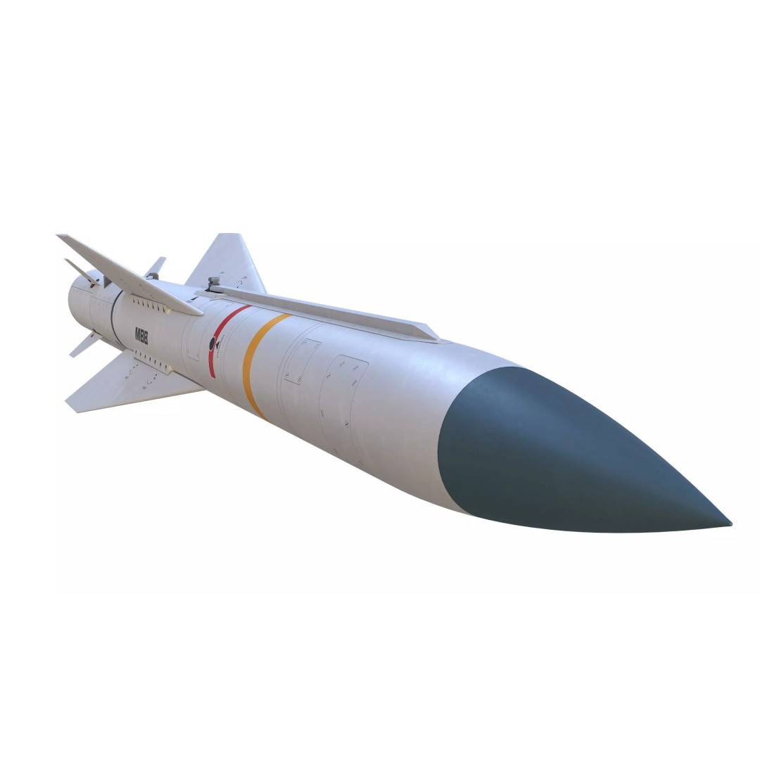AS 34 Kormoran 3D Model – PBR Missile Asset, FBX, OBJ, Blender - View 5