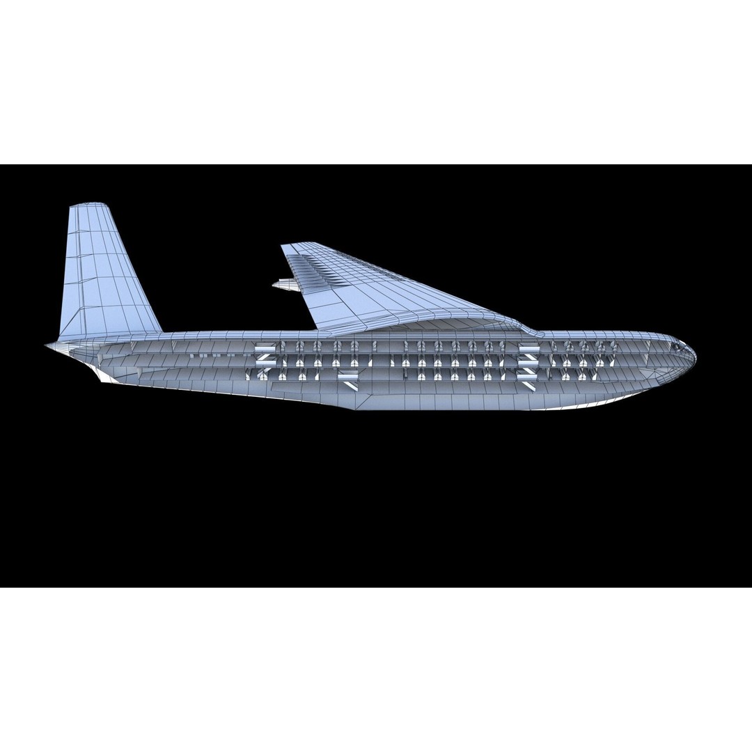 Saunders-Roe Queen 3D Model – British Jet Seaplane, FBX