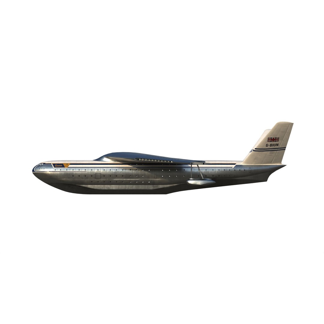 Saunders-Roe Queen 3D Model – British Jet Seaplane, FBX - View 13