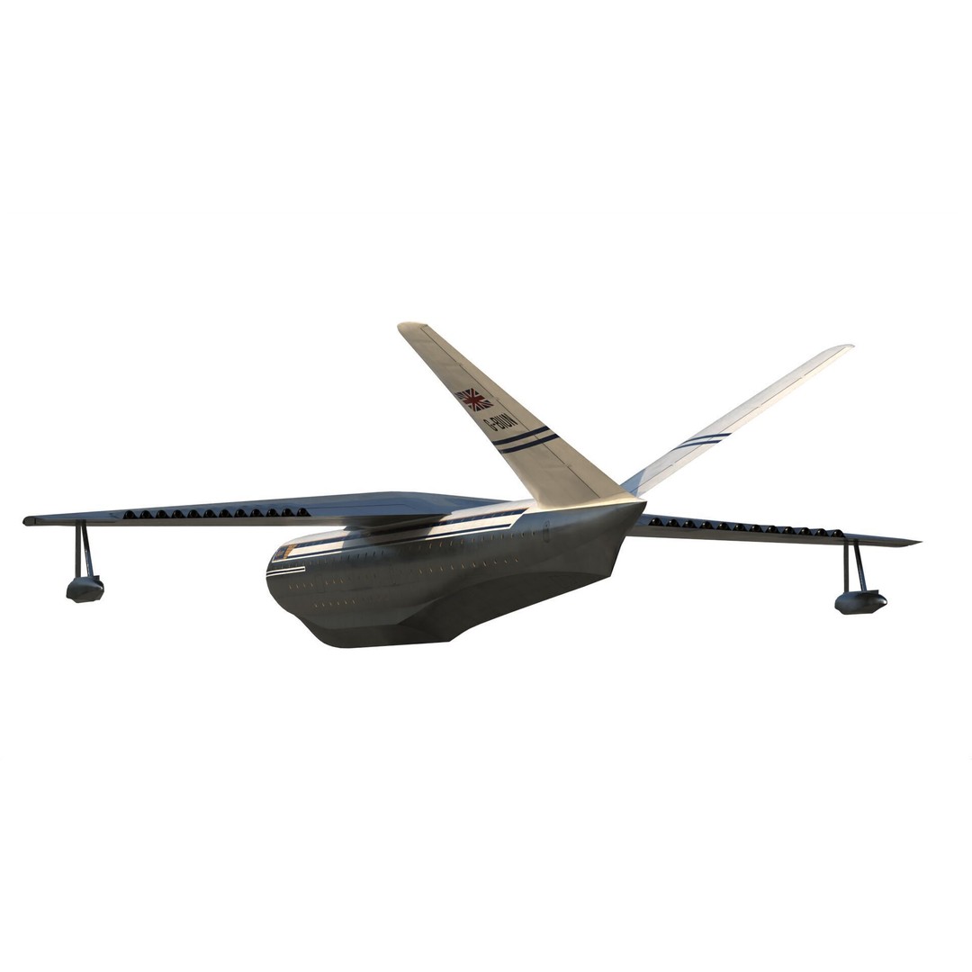Saunders-Roe Queen 3D Model – British Jet Seaplane, FBX - View 15