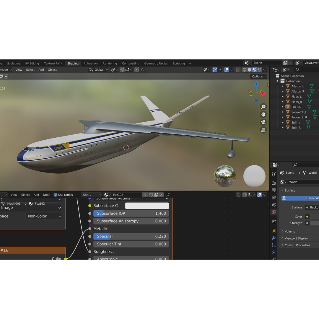 Saunders-Roe Queen 3D Model – British Jet Seaplane, FBX - View 16