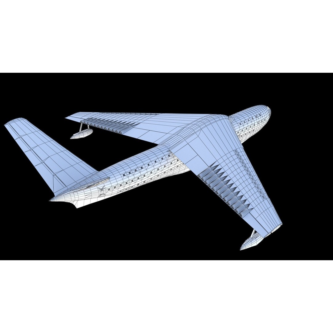 Saunders-Roe Queen 3D Model – British Jet Seaplane, FBX - View 21