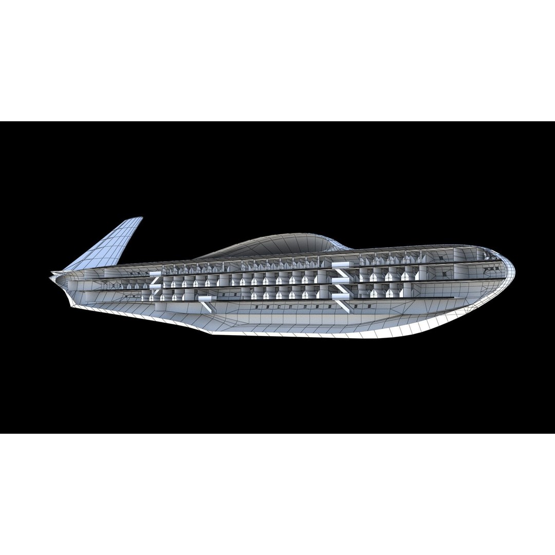 Saunders-Roe Queen 3D Model – British Jet Seaplane, FBX - View 22