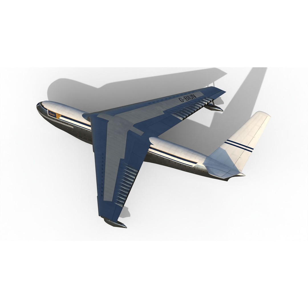 Saunders-Roe Queen 3D Model – British Jet Seaplane, FBX - View 5