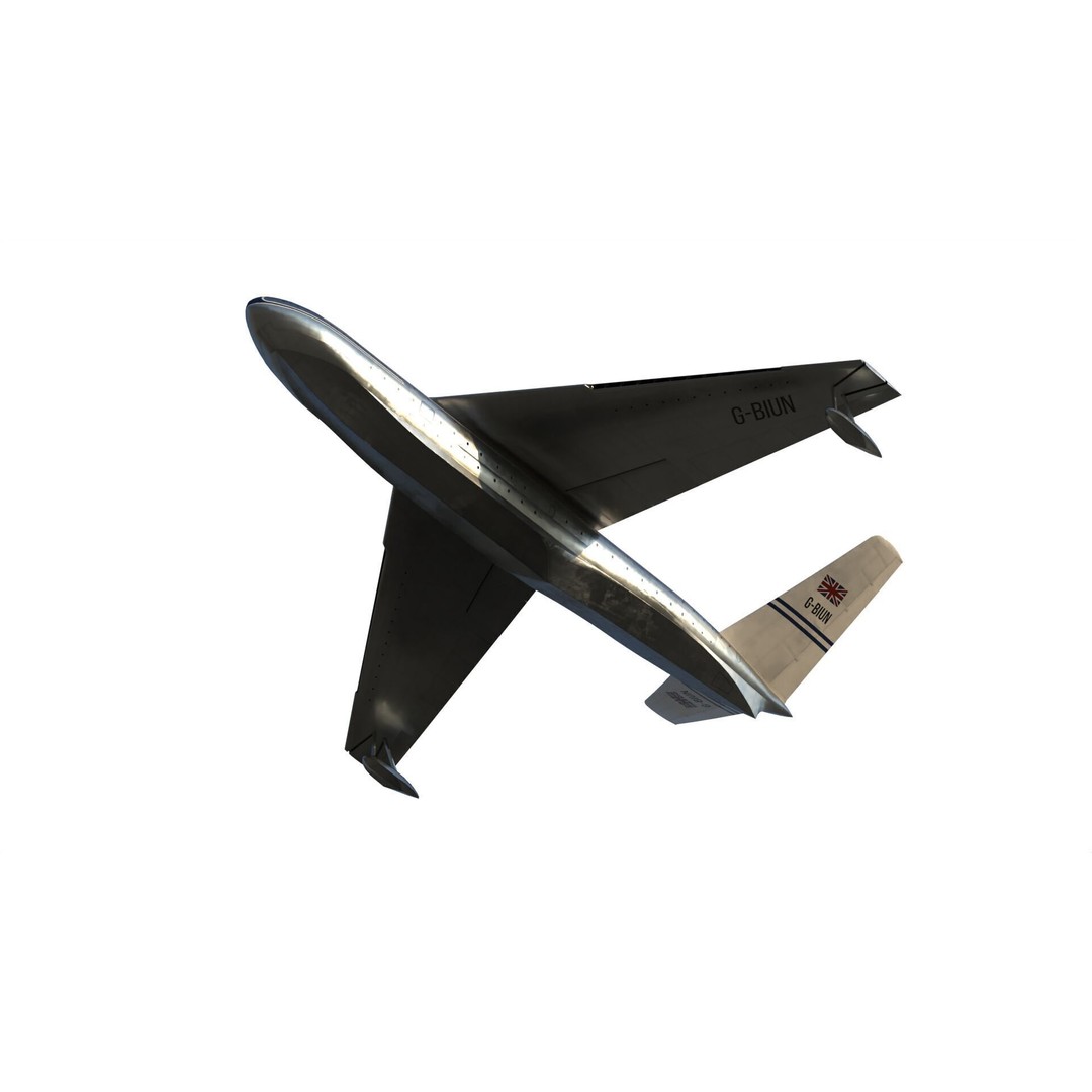 Saunders-Roe Queen 3D Model – British Jet Seaplane, FBX - View 6