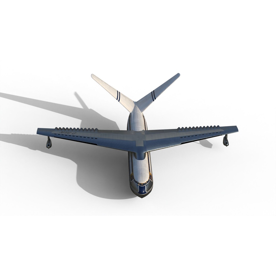 Saunders-Roe Queen 3D Model – British Jet Seaplane, FBX - View 7