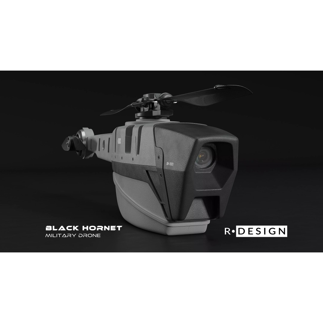 Black Hornet Drone 3D Model – High Poly Animated Rigged Asset, Blender - View 2